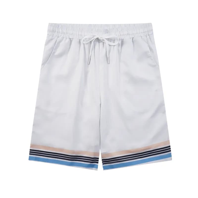 Casablanca Short-Sleeve Shirt and Shorts Set Rainbow Zigzag Trim — 729