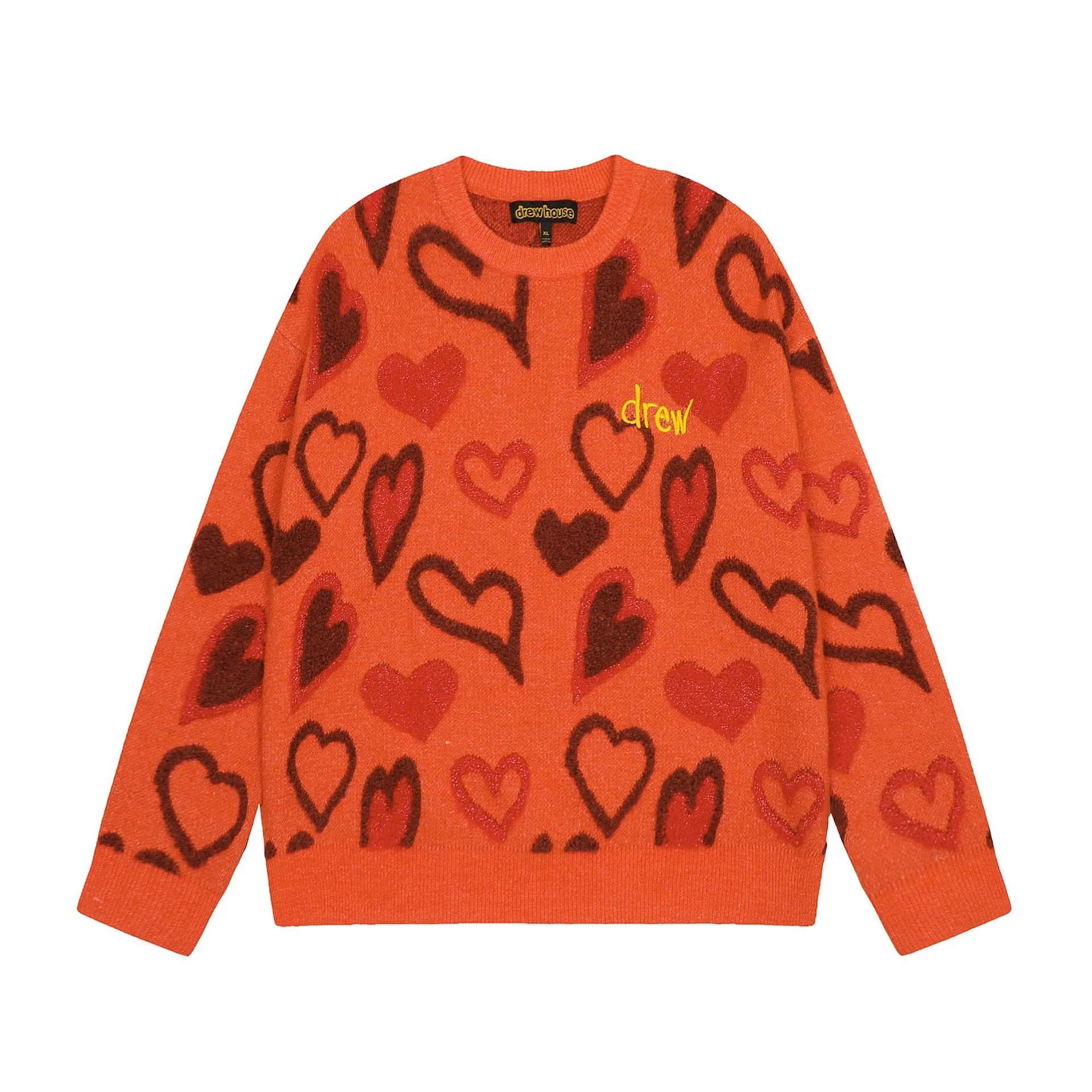 Drew House Heart Knit Sweater All-Over Hearts