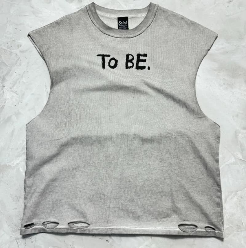 Saint Michael × RRR123 Sleeveless Tank TO BE. Graphic