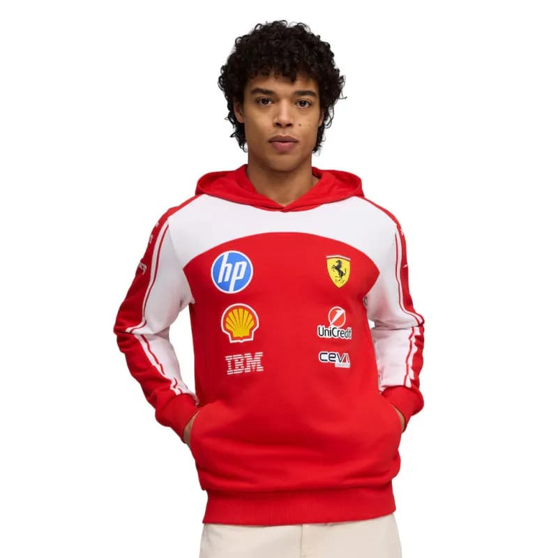 Ferrari Racing Hoodie Sponsor Logo Panel