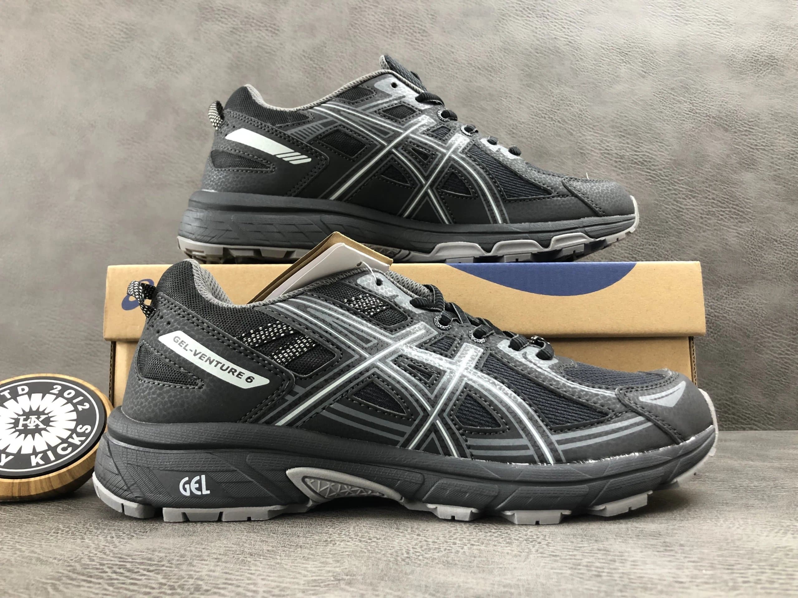 Asics GEL-Venture 6 Grey Blue — 男 黑色 1011B550-001