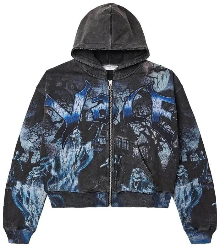 Gallery Dept. Zip-Up Hoodie Vice Graphic Print