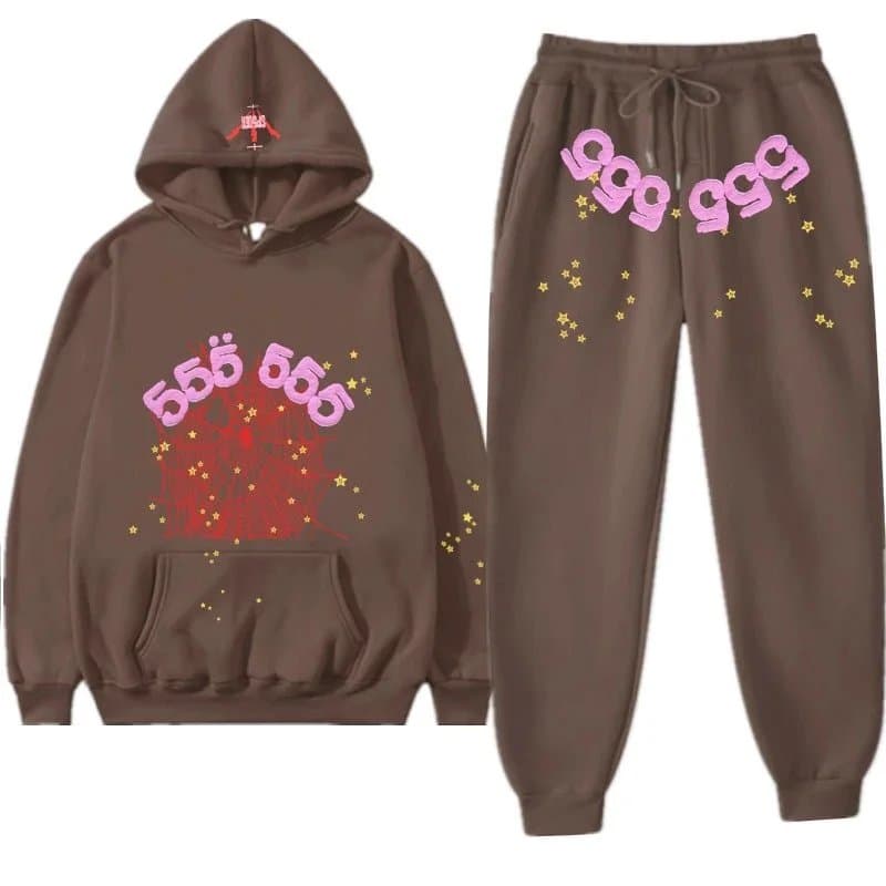 Corteiz Hoodie and Joggers Set 555 Graphic