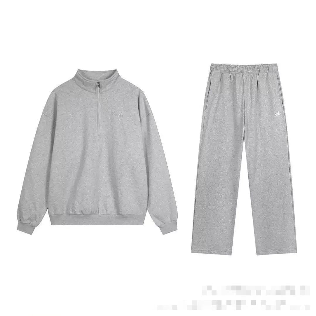 Calvin Klein Half-Zip Sweatshirt and Joggers Set Heather Grey