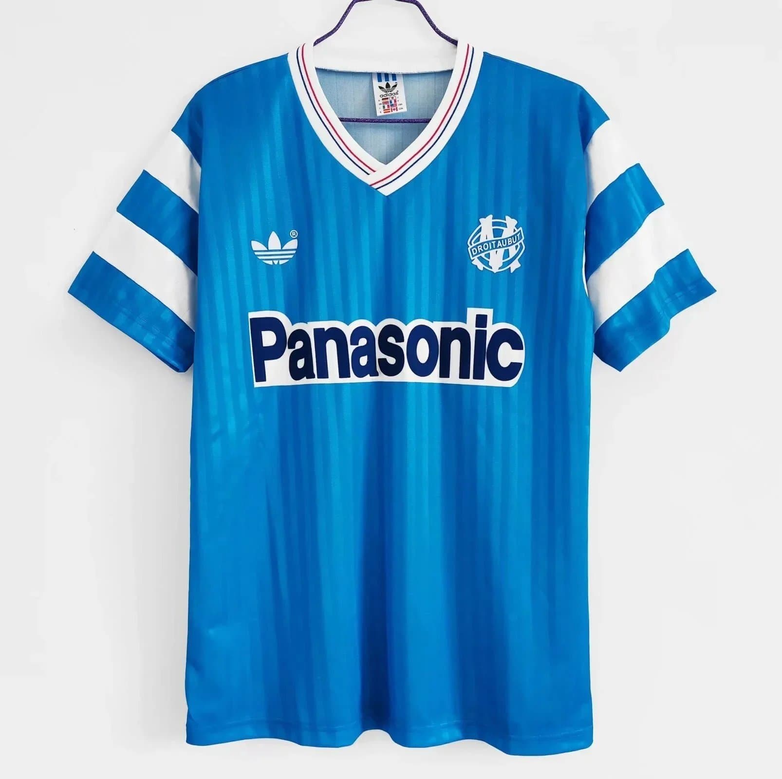 Adidas × Olympique de Marseille Olympique Marseille Home Jersey Panasonic Sponsor