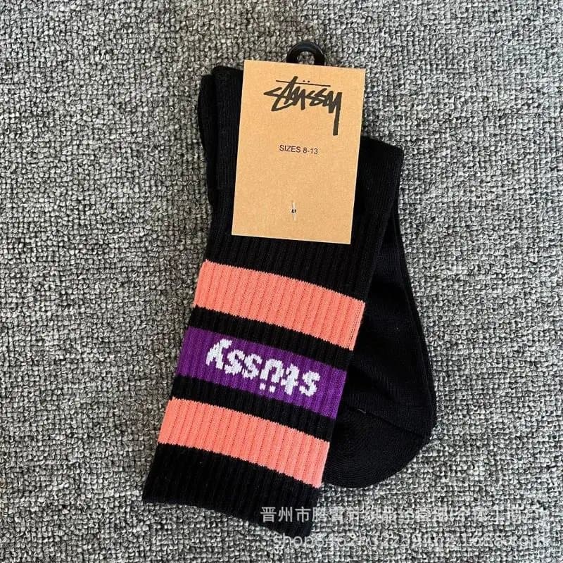 Stüssy Logo Sock Black/White — 2627031TX