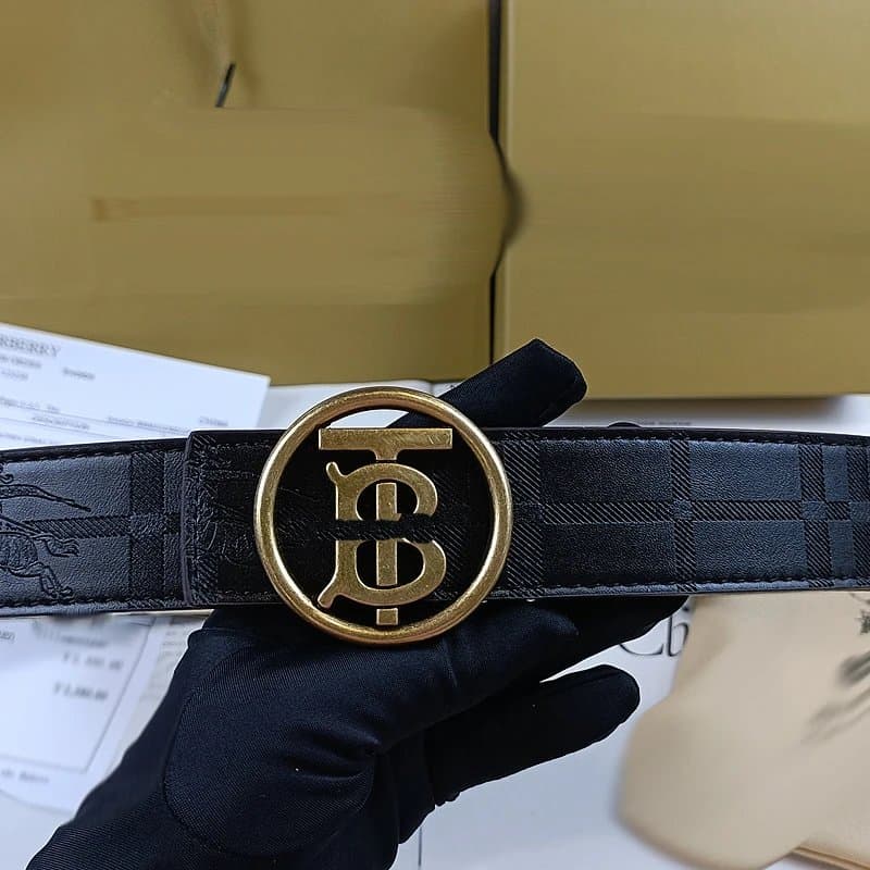 Burberry Equestrian Knight Belt Check Print