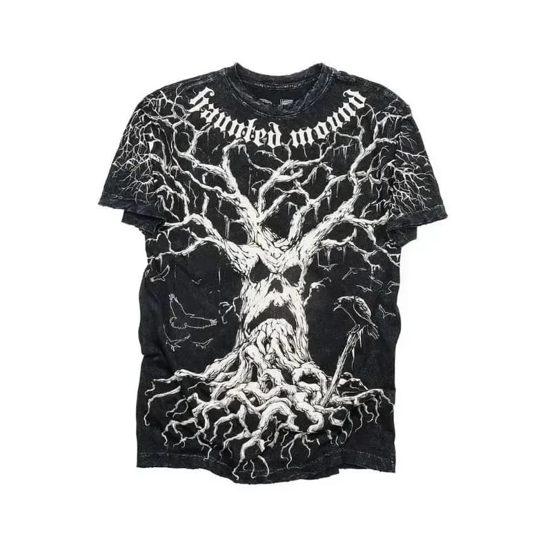 Graphic Tee Angel Print — 黑色4