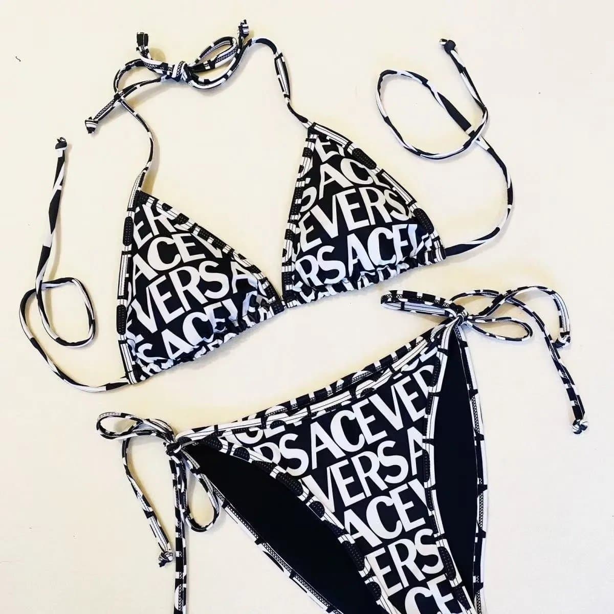Gucci GG Monogram Bikini Set Beige Brown Print — 29