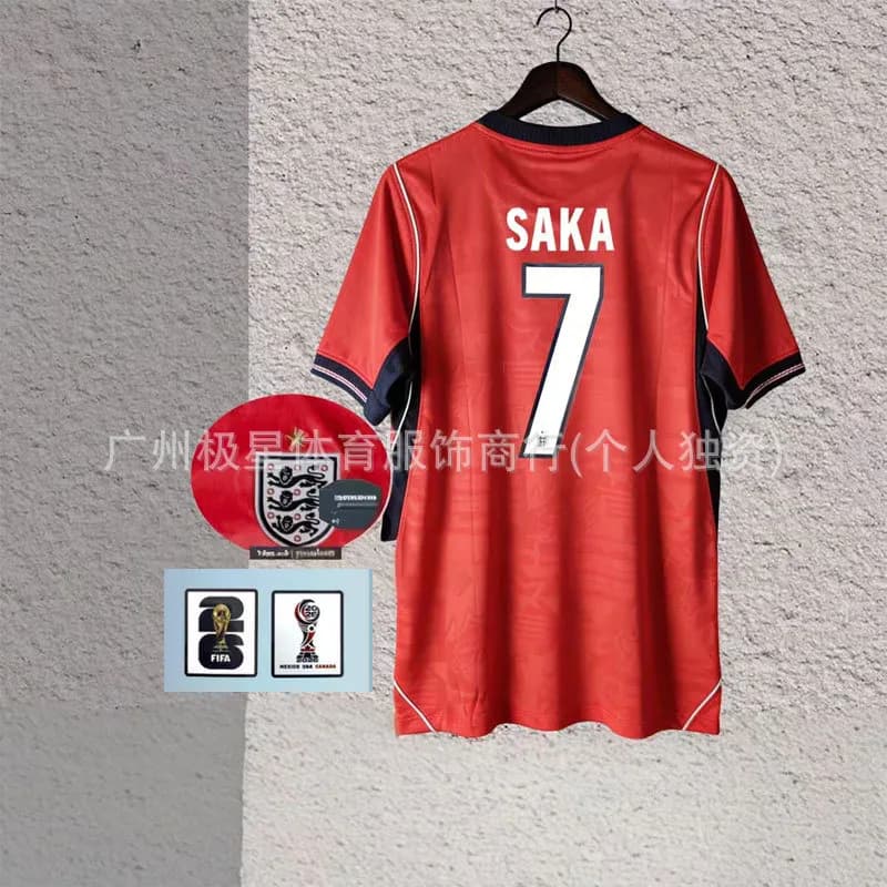 Adidas Germany 2026-27 World Cup Jersey Player Version — 26英格兰客场+印7号星+臂章