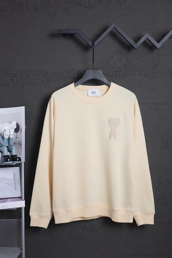 AMI Paris Cotton Sweatshirt Heart Logo