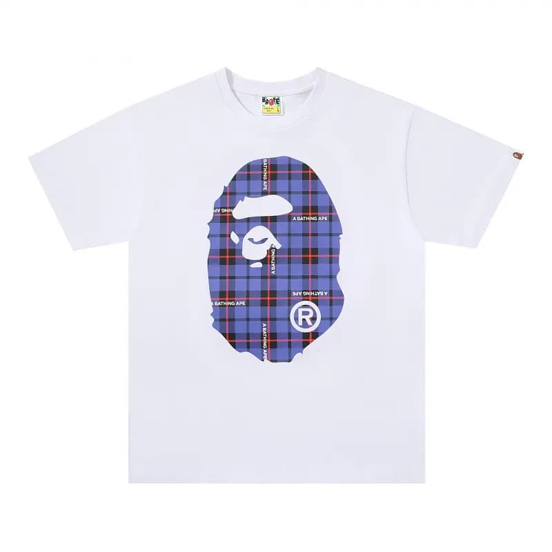 BAPE Ape Head T-Shirt Plaid Ape Head