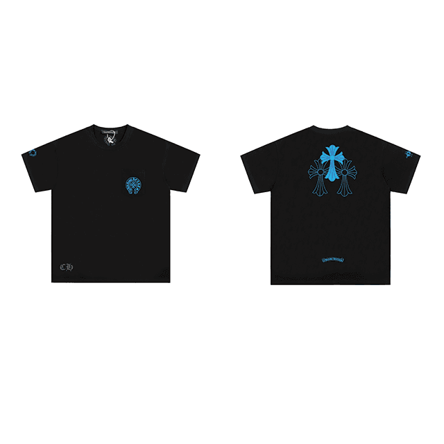 Chrome Hearts Pocket Tee Blue Cross Logo