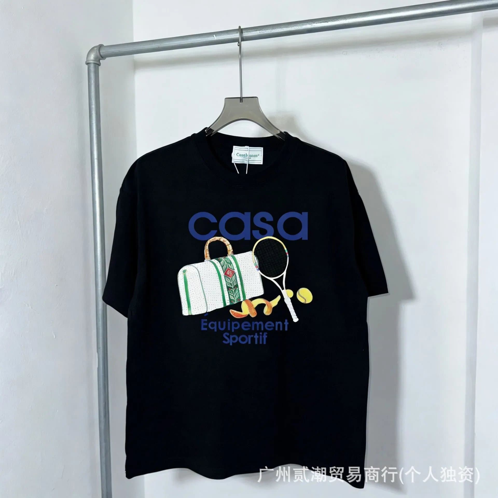 Casablanca Graphic Tee Owl Print — C-127黑色