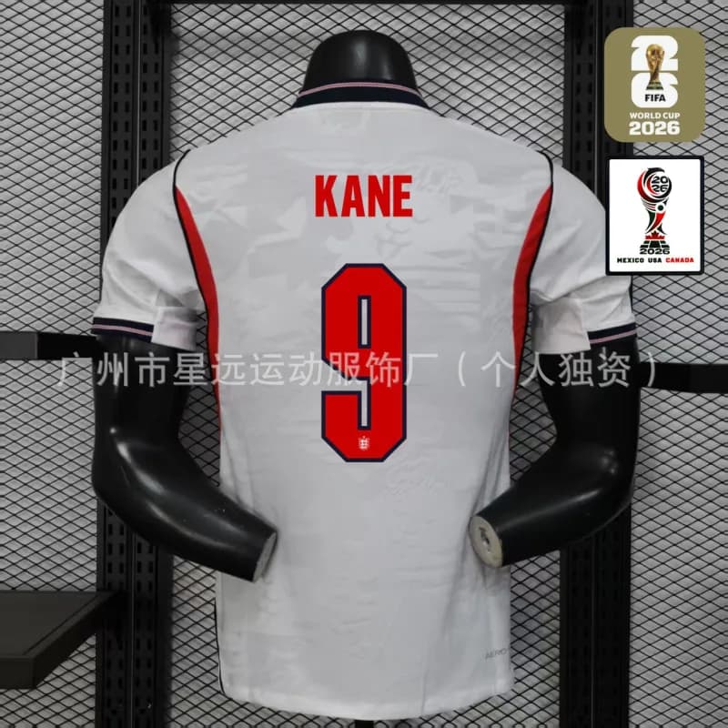 Nike England 2026 World Cup Home Jersey Kane #9