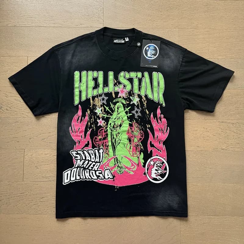 Hellstar Graphic Tee Star Logo — 6721 洗水黑