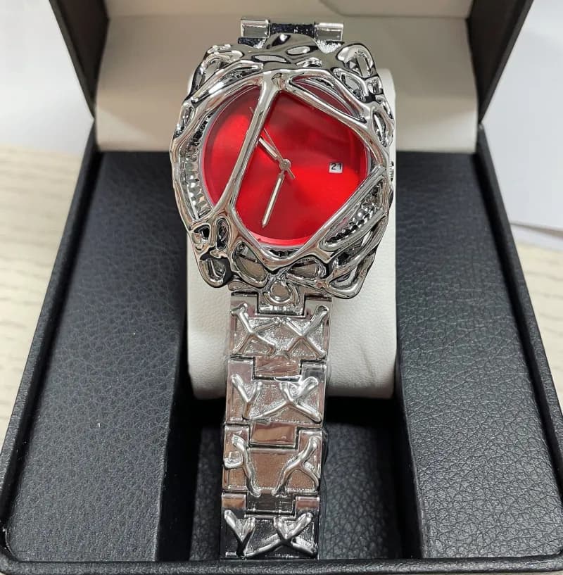 Chrome Hearts Cross Link Watch Red Dial