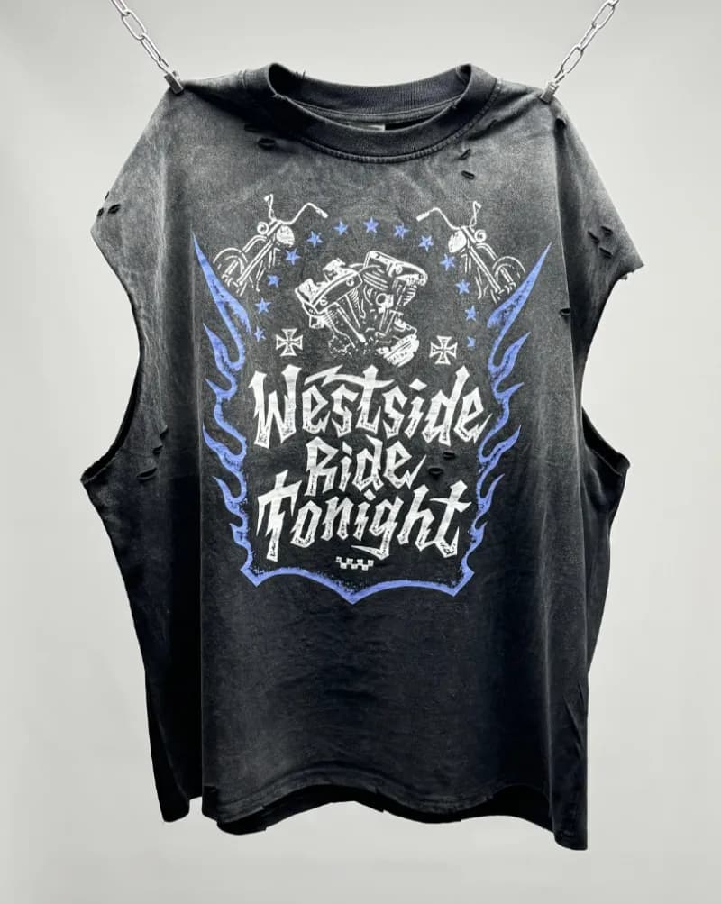 Saint Michael Sleeveless Tee Devil Inside Graphic — 77829CH