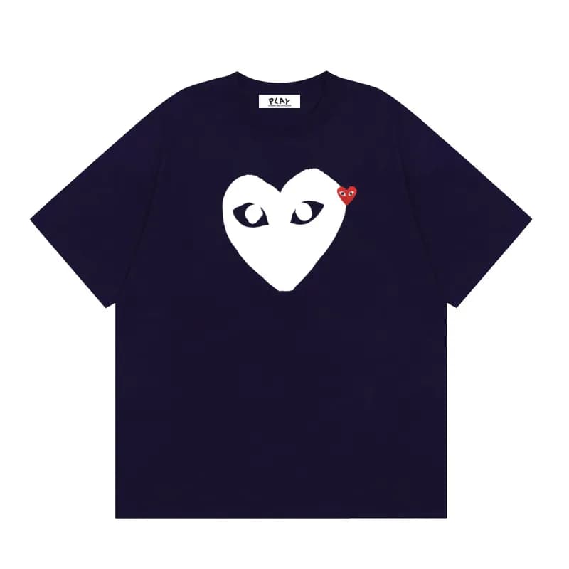 Comme des Garçons Heart Logo Tee White Heart with Red Eye