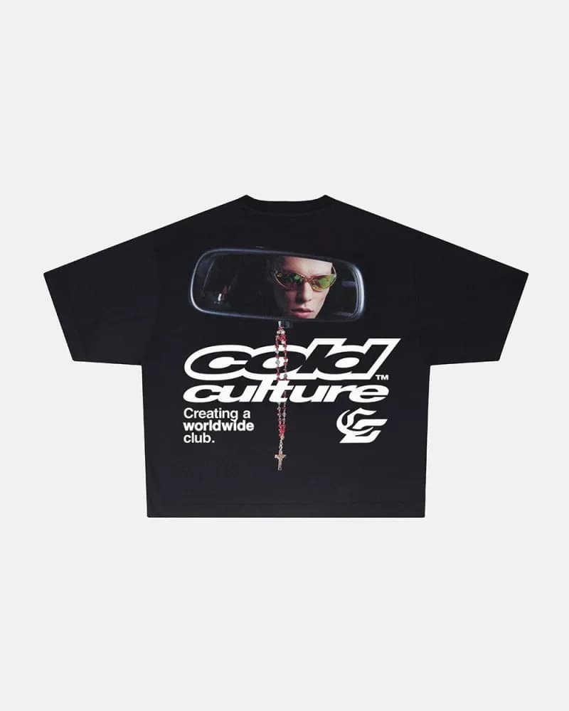Graphic Tee Rearview Mirror Print
