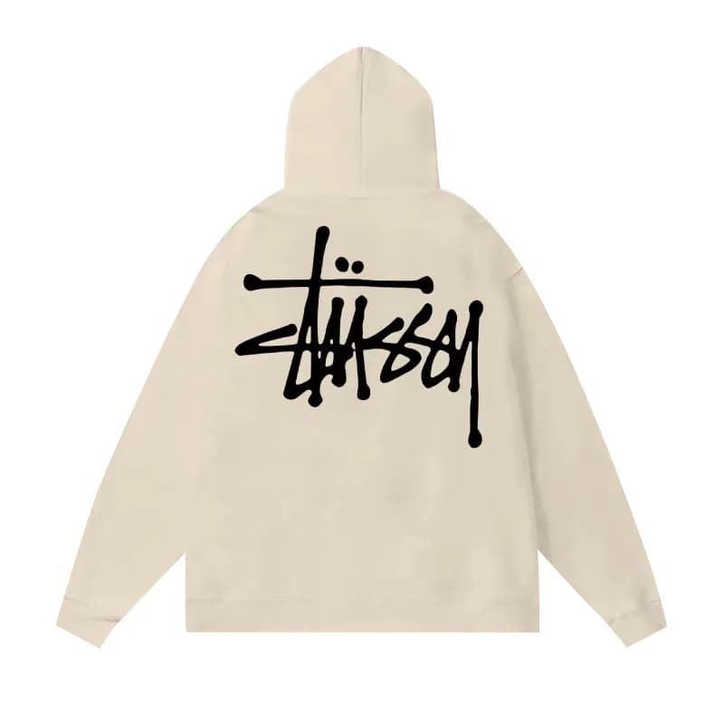 Stüssy Hooded Sweatshirt Dice Logo — 105 apricot