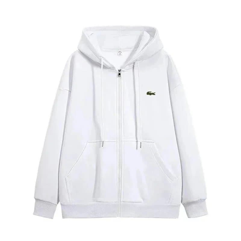 Lacoste Zip-Up Hoodie Heather Grey — 05