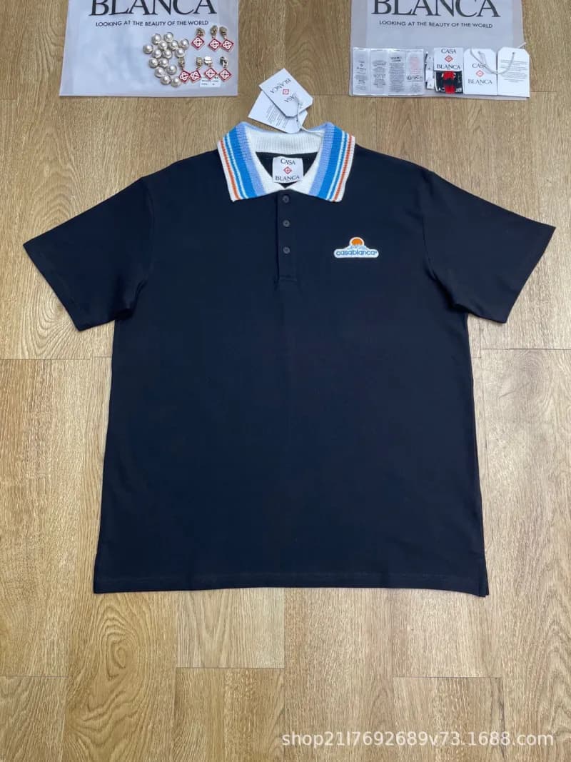 Casablanca Polo Shirt Sunset Logo