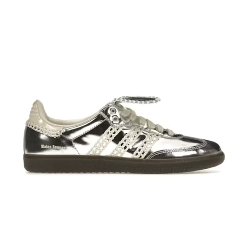 Adidas Gazelle Metallic Silver Lace-Up