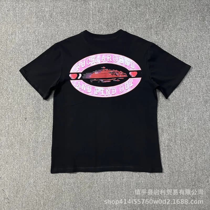 Balenciaga Oval Logo T-Shirt Rustic Oval Print — 3216黑色
