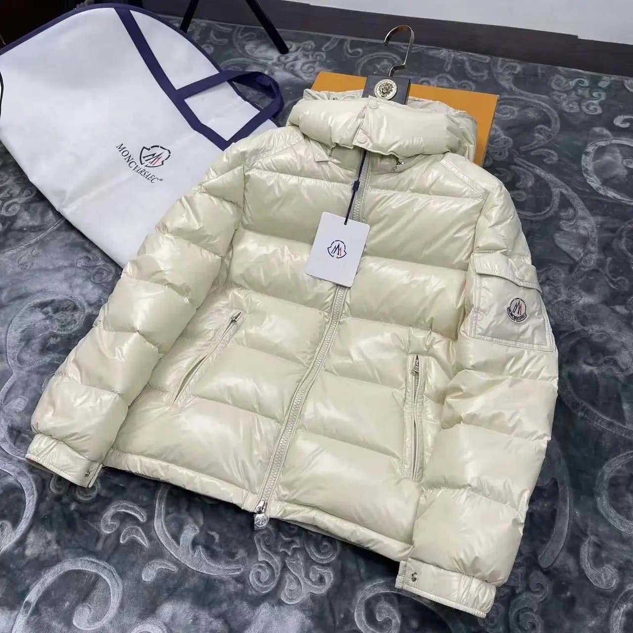 Moncler Maya Puffer Jacket Shiny Nylon