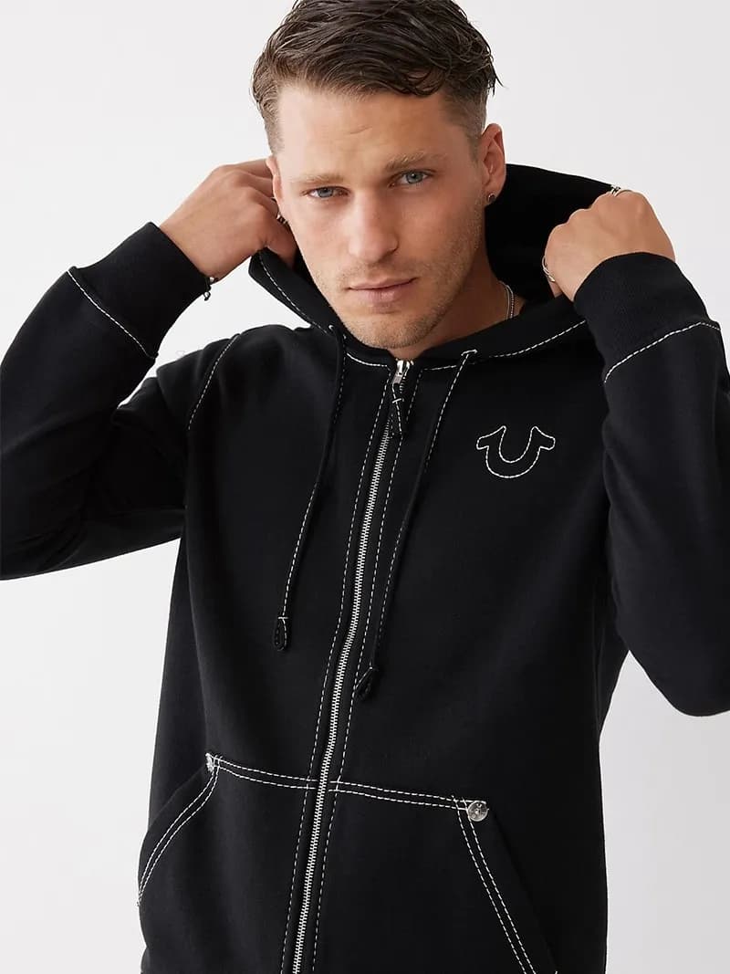 Hoodie and Joggers Set Solid Red — 黑色厚棉T
