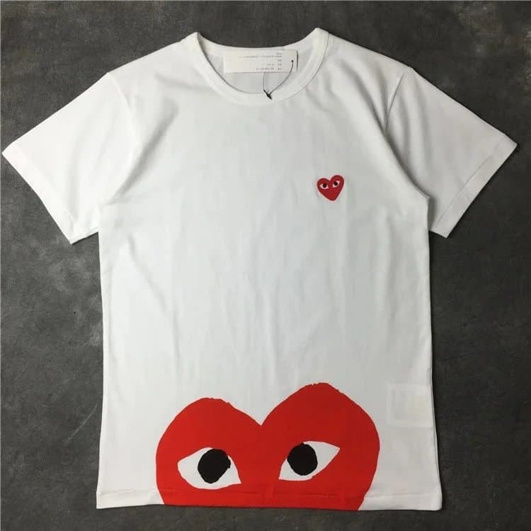 Comme des Garçons Heart Splatter Tee Black Heart with Ink Splatter — 3