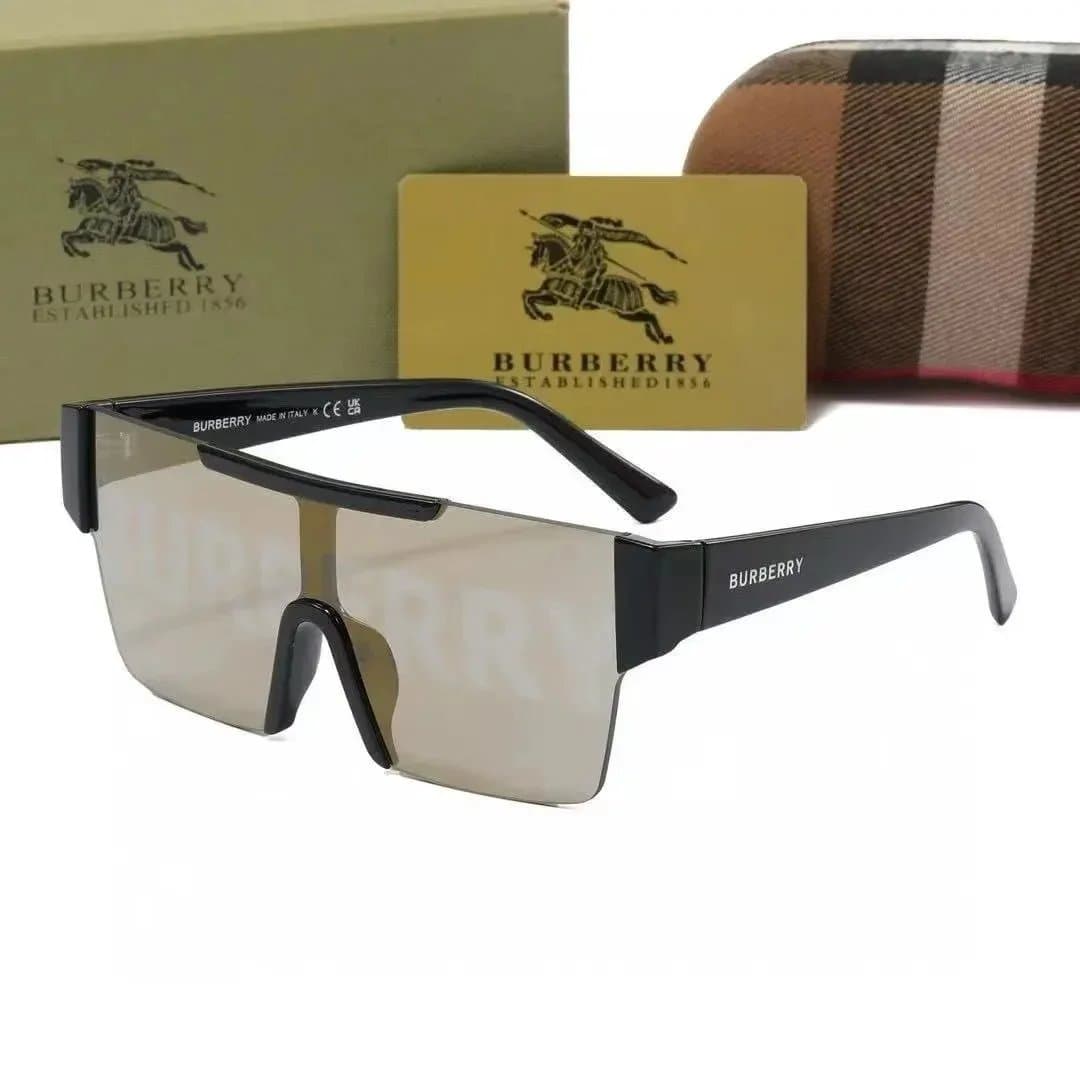 Burberry Shield Sunglasses Black Frame Gradient Lens