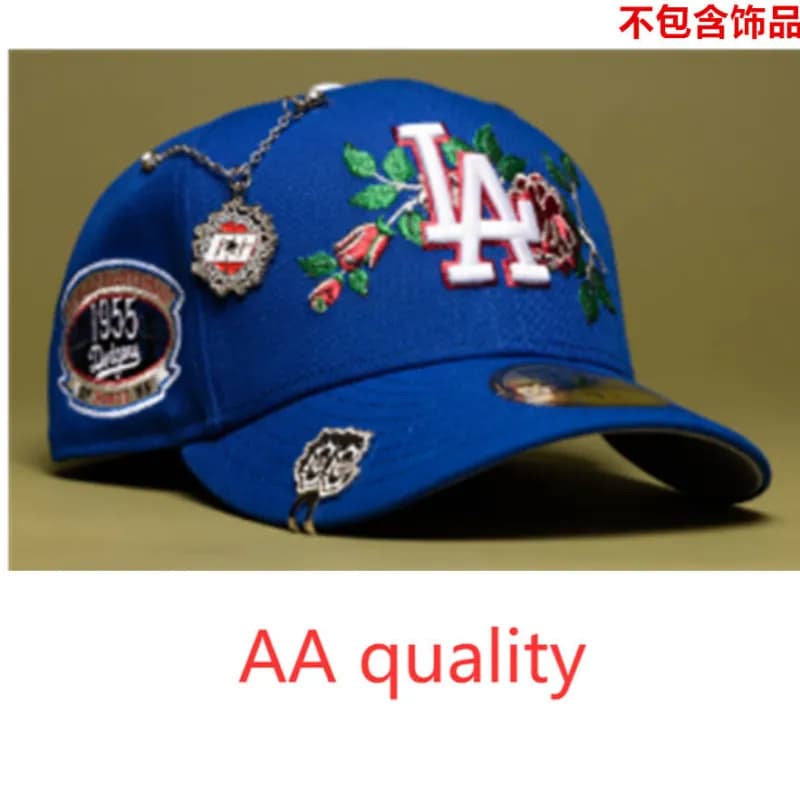 MLB Baseball Cap LA Dodgers Floral Embroidery