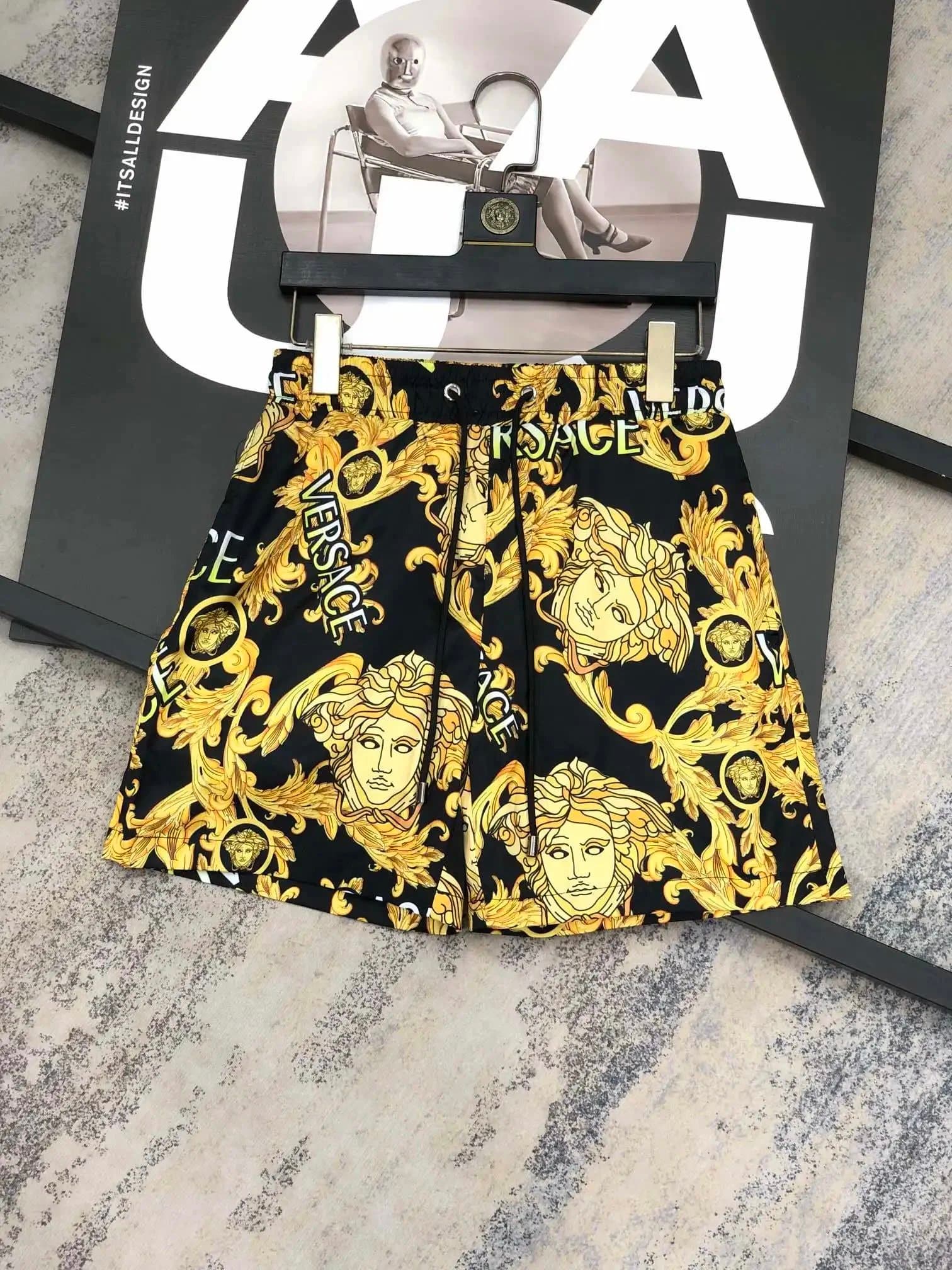 Versace Barocco Print Shorts Medusa Barocco