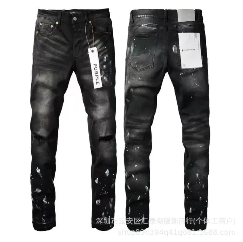 Slim Fit Jeans Paint Splatter Distressed