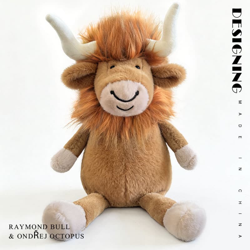 Jellycat Highland Cow Plush Smiling Face