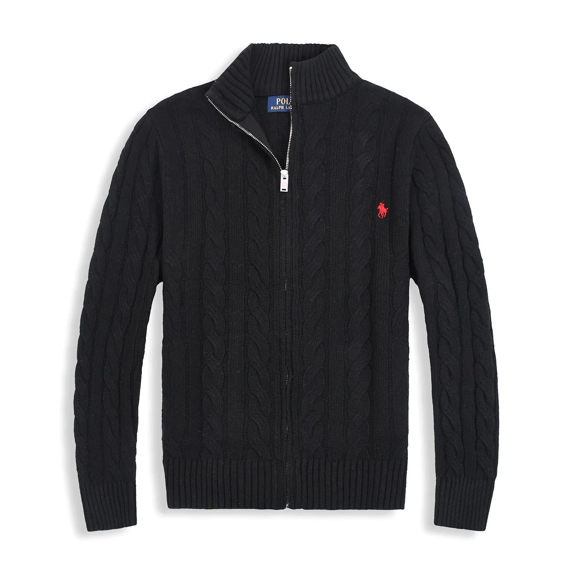 Polo Ralph Lauren Cable Knit Beanie Navy Pony Embroidery — 18