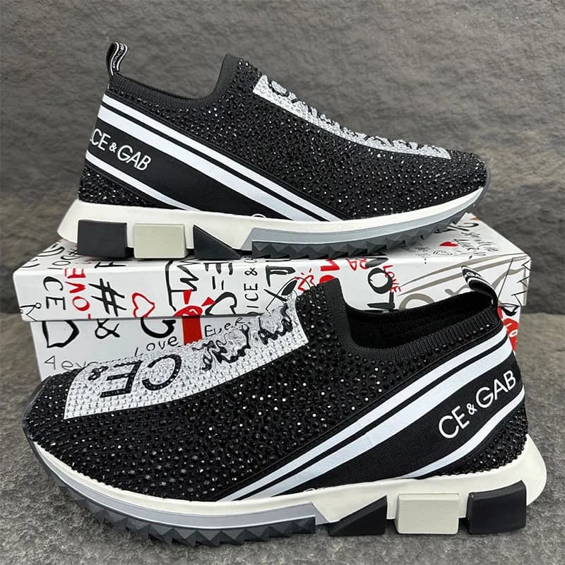Dolce & Gabbana Sneaker Crystal-Embellished Slip-On