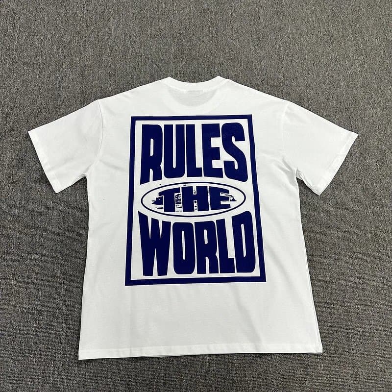 Corteiz Flame C Tee Flame Logo — 3122 white blue