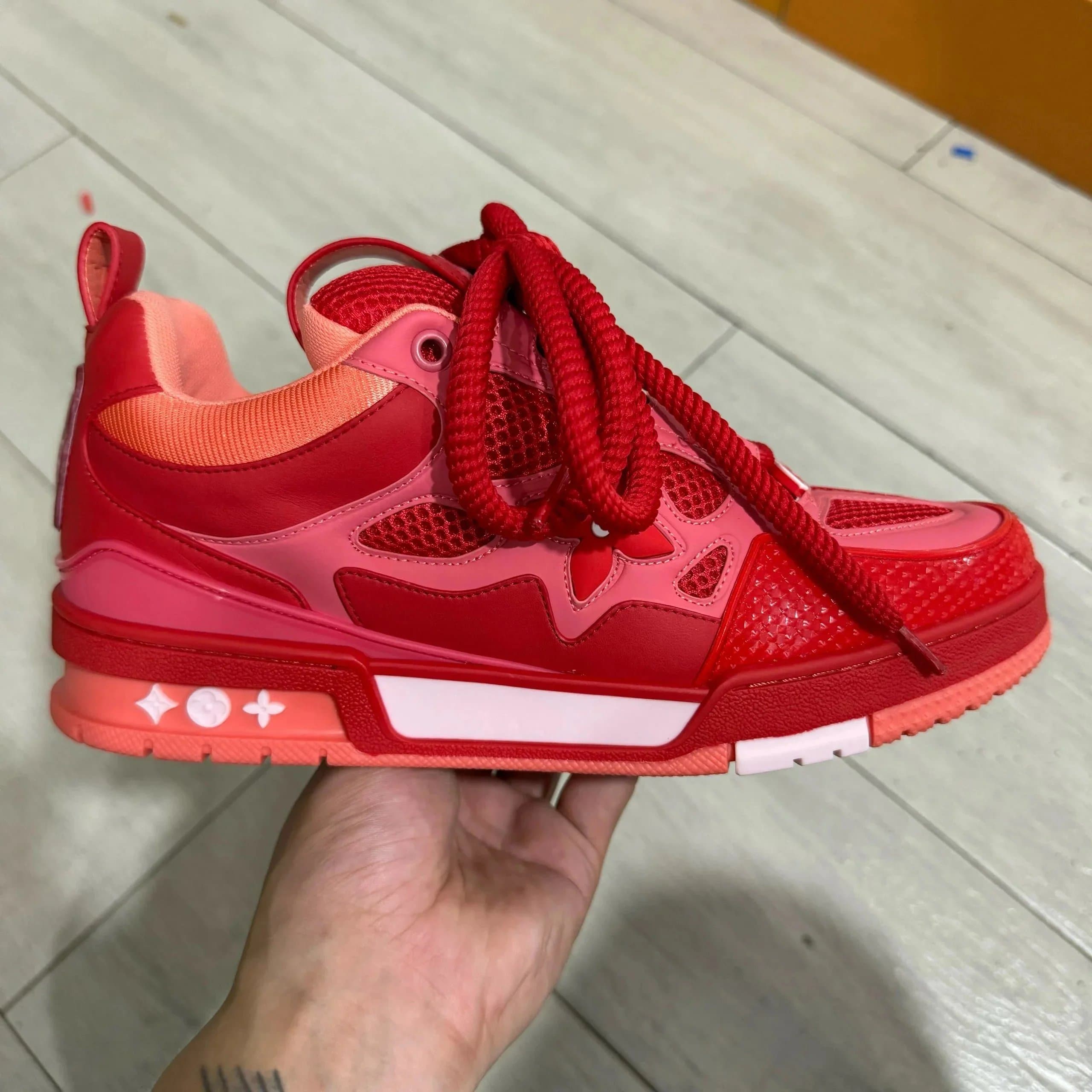 Louis Vuitton LV Trainer Denim Texture — LV溜冰鞋红色