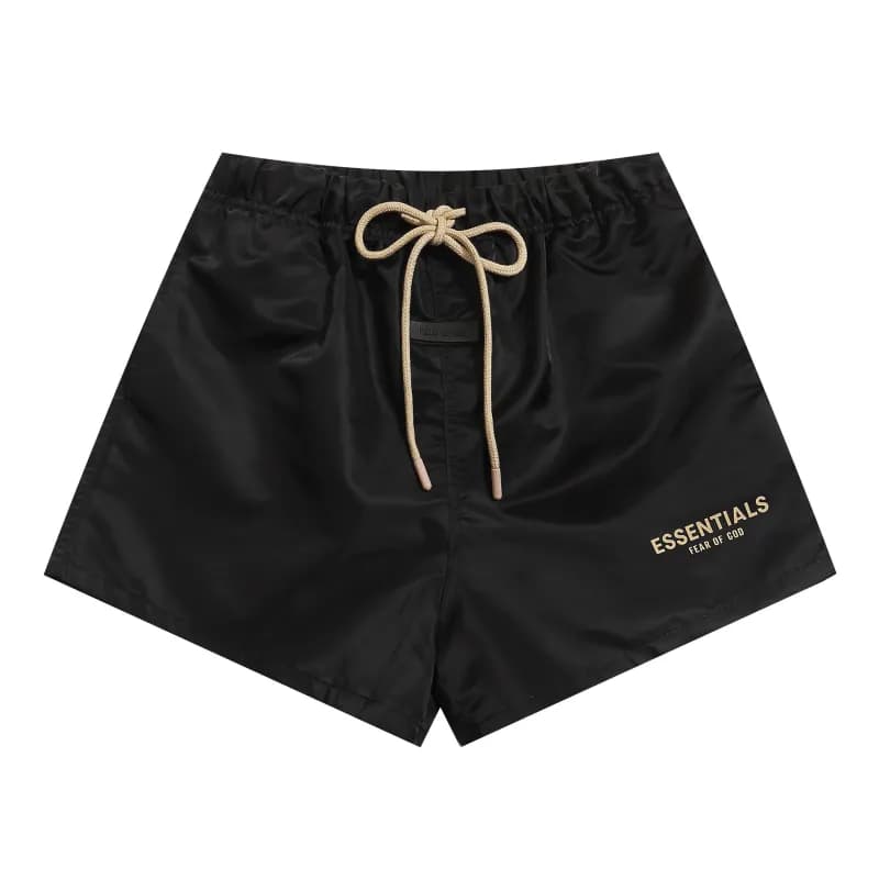 Fear of God Essentials Logo Shorts Gold Logo