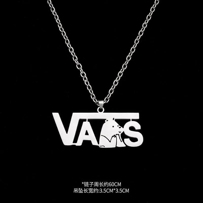 Vans Logo Pendant Silver Tone
