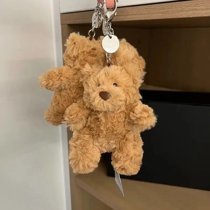 Labubu Bashful Bear Keyring Medium Plush
