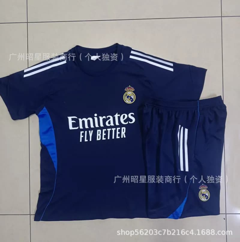 Adidas Soccer Kit Flamengo Inspired — 2526短袖皇马宝兰（白色三边）