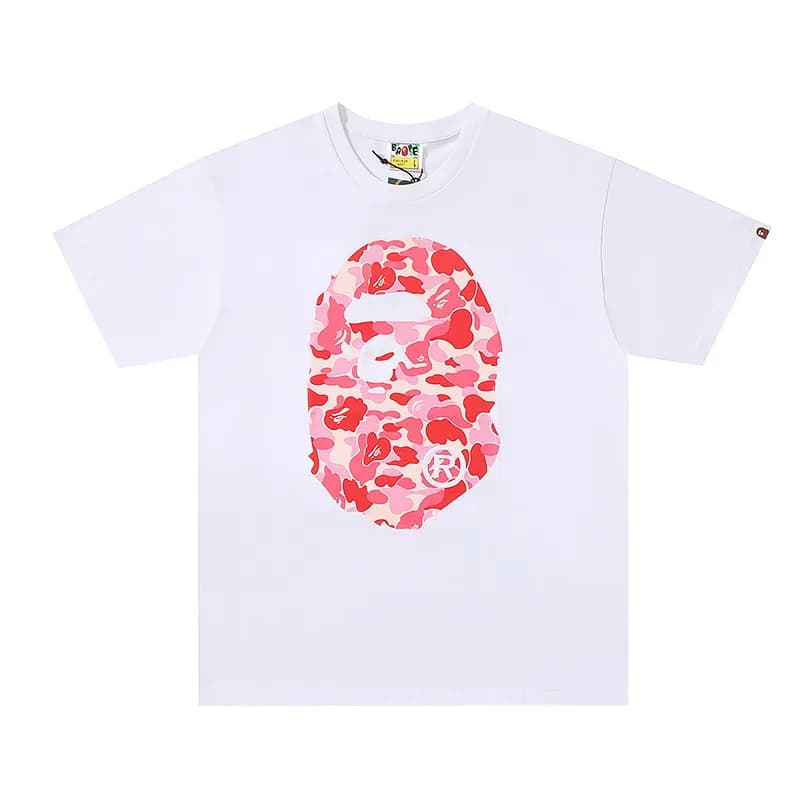 BAPE Ape Head Tee Pink Camo