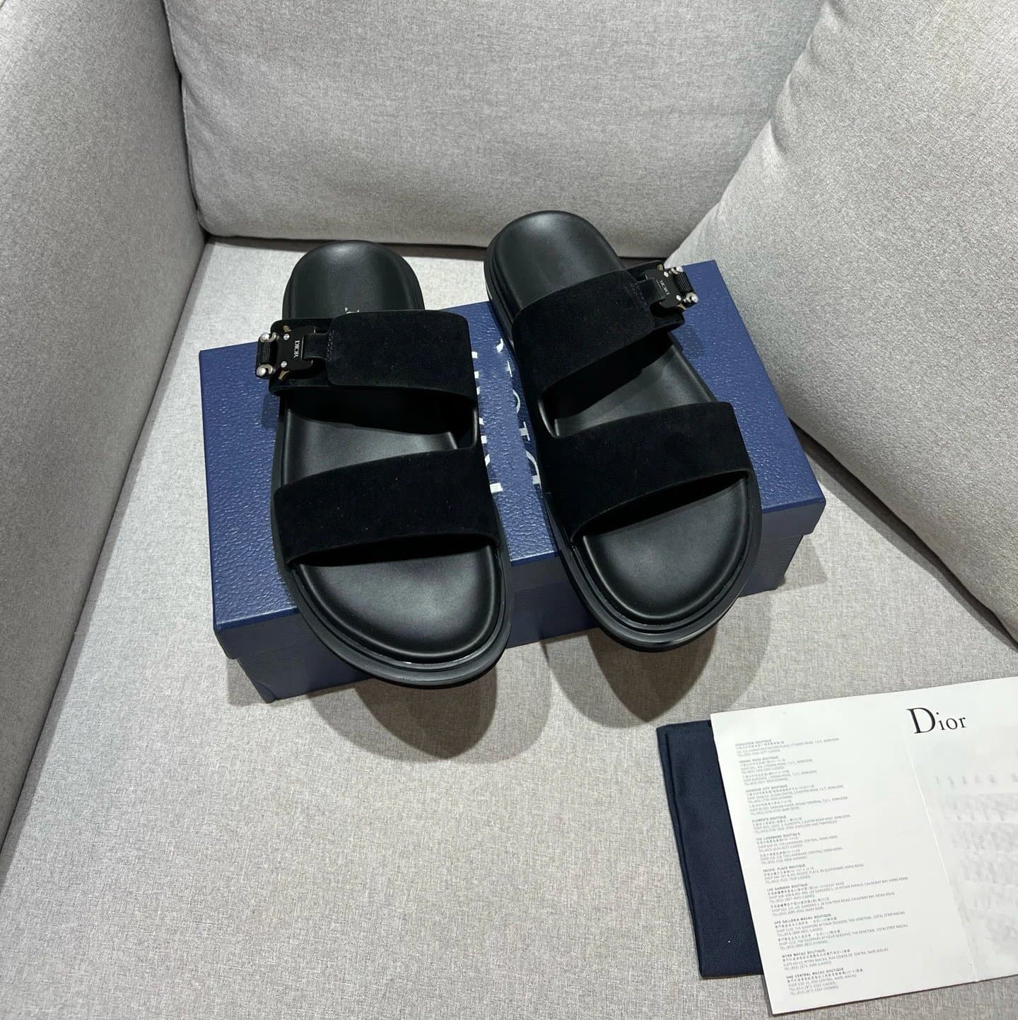 Dior B22 Slide Black Suede