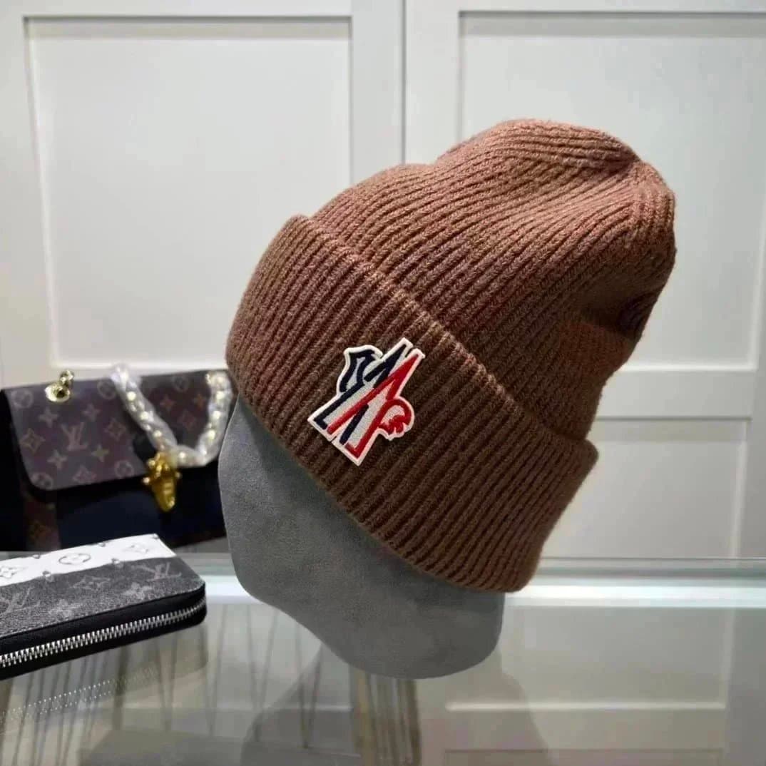 Moncler Ribbed Beanie Logo Patch — 38