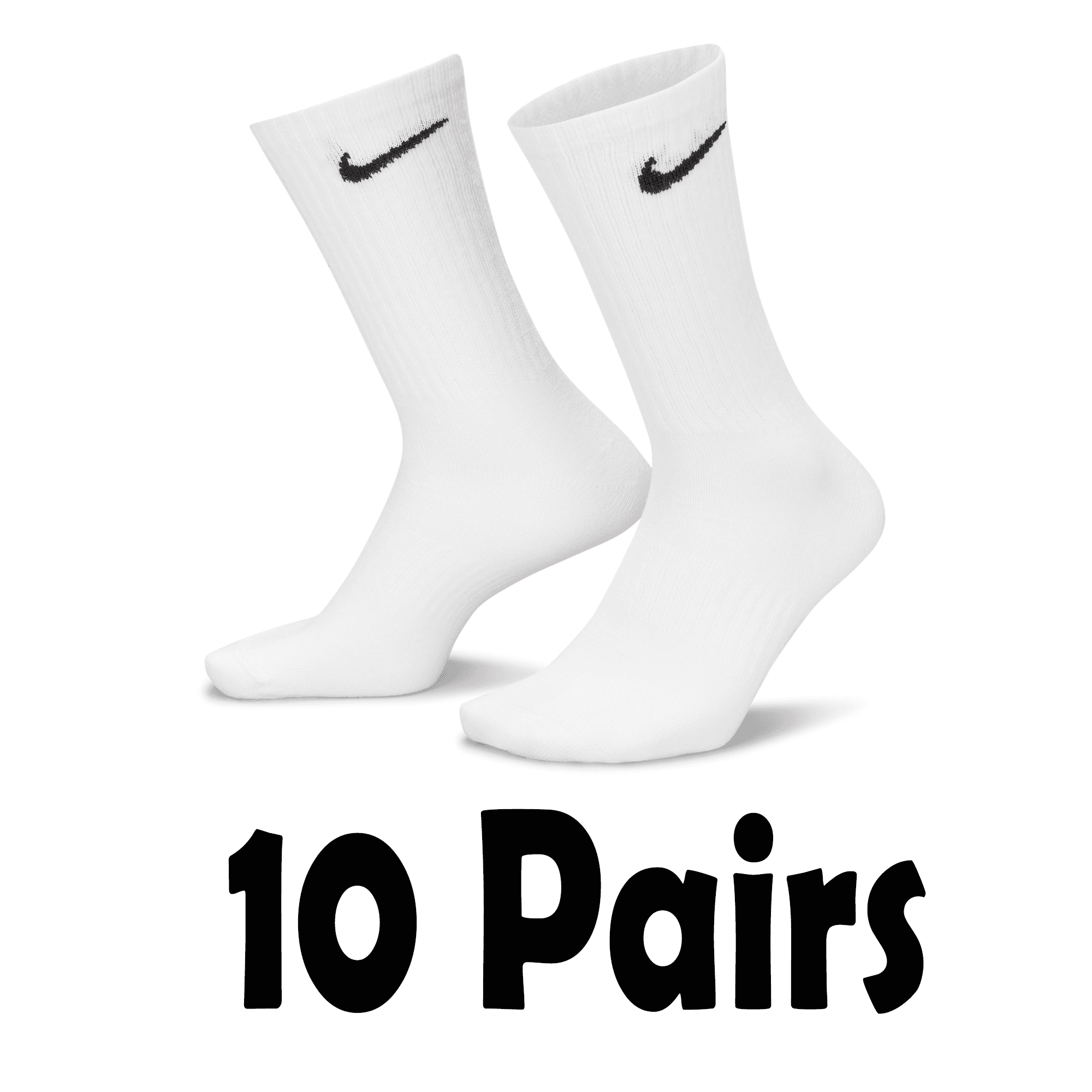 Nike Crew Socks Swoosh Logo — High-White*10