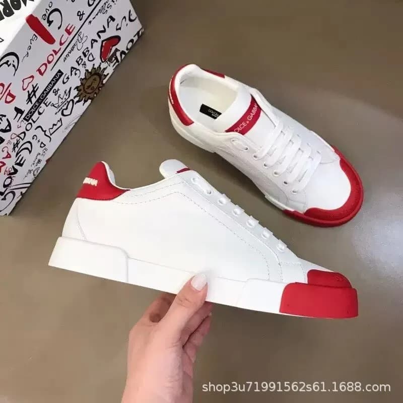 Dolce & Gabbana DG Logo Sneaker White with Black Logo — 22